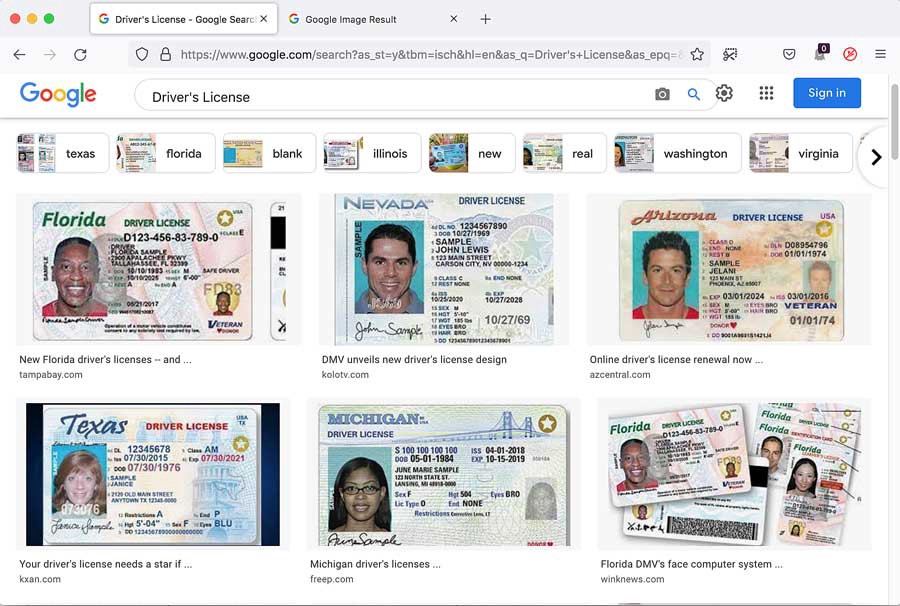Google FAKE ID and see what you get